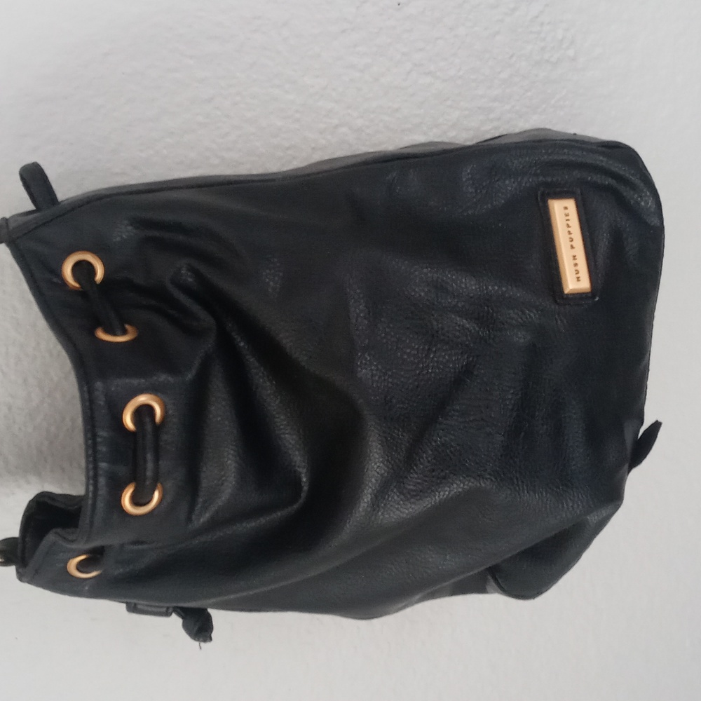 Black leather purse